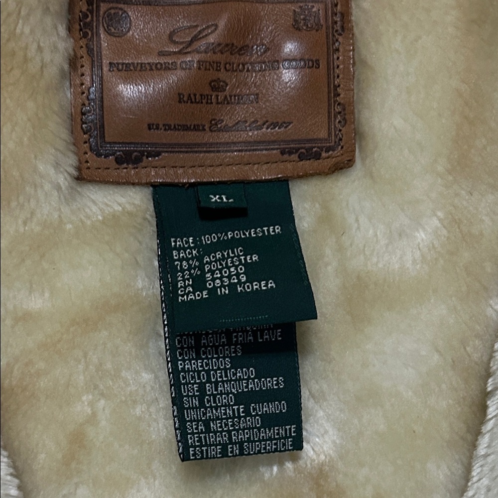 Ralph Lauren Brown Leather Label Vintage Faux Suede and Fur Lined Y2K Long Coat - Picture 3 of 6